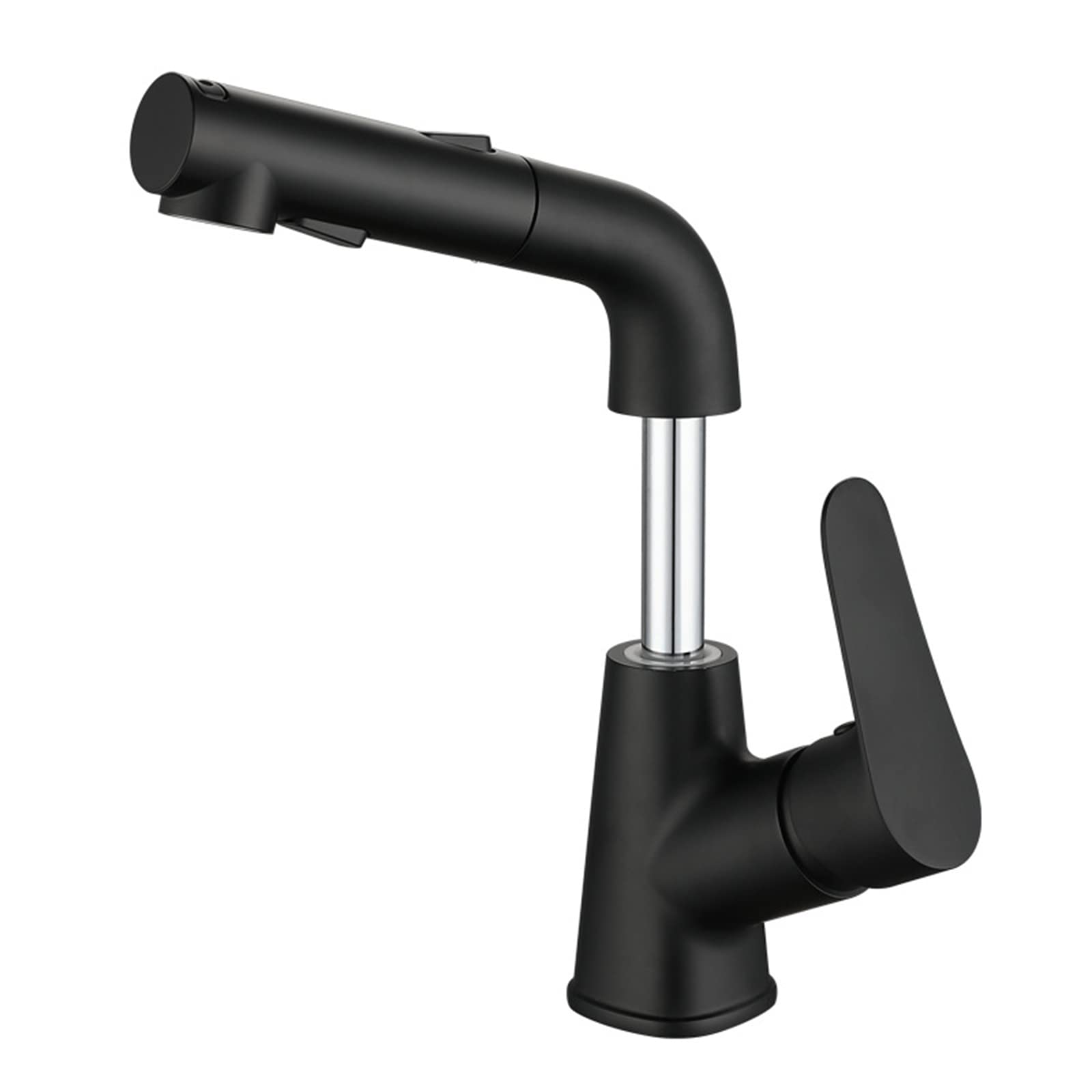 Nvsfzgiyg Nero Mixer Sink Faucet With Pull Out Sprayer Liftable Dual Mode Copper Hot And Cold Single Handle Basin Hole Down For Bathroom,White(Nero)