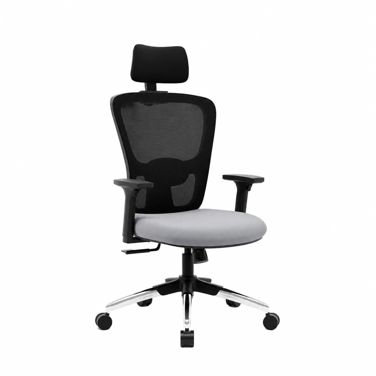Green Soul® Jupiter Superb Office Chair, High Back Mesh Ergonomic Home Office Desk Chair with 2D Adjustable Armrests & Lumbar Support, Smart Synchro Multi-Tilt Lock Mechanism & Heavy Duty Metal Base (Black & Grey)