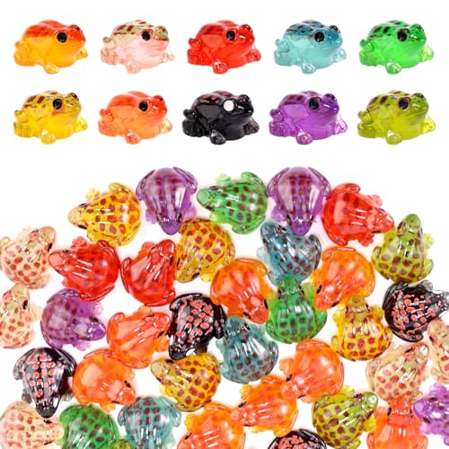 Lyreh 50stk Leuchtende Mini Harz Frösche, 10 Farben Leuchten im Dunkeln Kleine Frösche zum Verstecken Miniatur Kröten Tierfiguren für Landschaft Dekor Armaturenbrett Zubehör Puppenhaus Ornamente Lyreh 50stk Leuchtende Mini Harz Frösche, 10 Farben Leuchten im Dunkeln Kleine Frösche zum Verstecken Miniatur Kröten Tierfiguren für Landschaft Dekor Armaturenbrett Zubehör Puppenhaus Ornamente