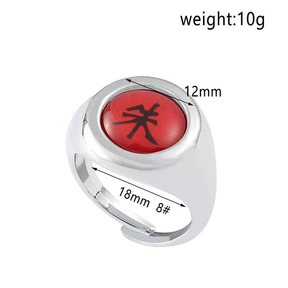 Itachi Uchiha Ring Leaf Village Cosplay Set Collectible Rings