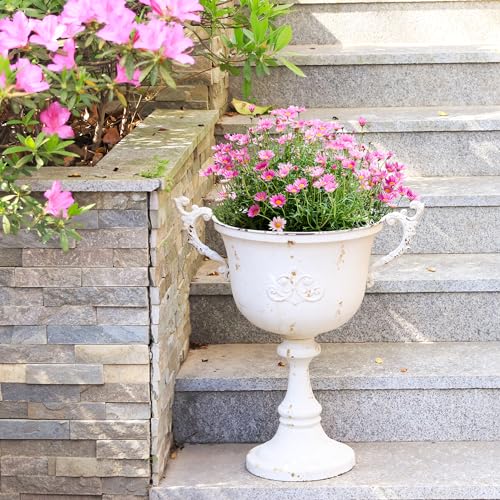 Worthgarden21hmetalurnplanters2packwhiteclassicantiqueironplantpotsdecorativerusticflowerpotsforoutdoorusetraditionalurnplanterforgardenpatiofrontporch Urban Country Home Decor Worth garden 21 h metal urn planters 2 pack white classic antique iron plant pots decorative rustic flower pots for outdoor use traditional urn planter for garden patio front porch urban country home decor