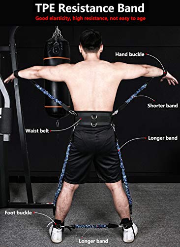 Widerstandsbänder Boxen Resistance Bands Boxing: Sfeexun Kampfsport Box Widerstandsbänder für Boxen Sport, Boxing Resistance Band für Kickboxen MMA, 300/200/150Lbs
