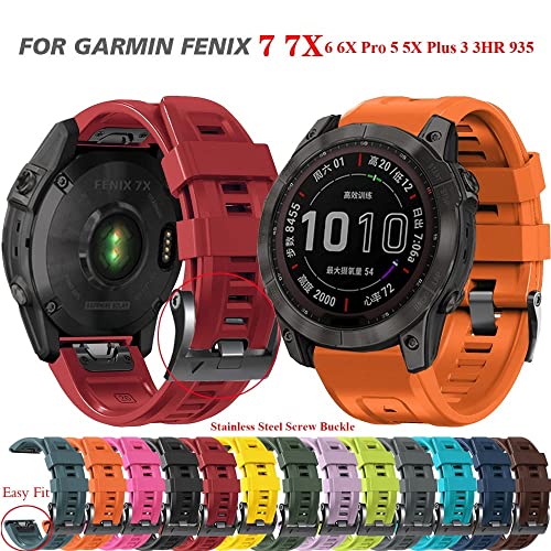 Bracelet en silicone 22mm pour Garmin Fenix 5 et 5 Plus couleur agate - 2