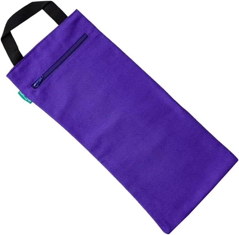 HealthAndYoga(TM) Yoga Sand Bags - Double Bag with Inner Waterproof Bag - Prop for Adding Weight and Support (Purple)