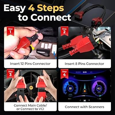 OBD2 12+8 Adapter for Chrysler, 12 8 OBD II Security Gateway Bypass Cable, OBD2 12&8 Connector for FCA SGW Car SGM, Work for All OBD 2 Scanner, for Dodge, for Jeep, for Ram, for Fiat Year 2018+