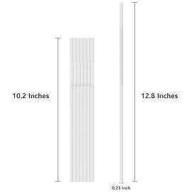Zmaxqii 300 Pcs Clear Flexible Plastic Straws, BPA-Free Disposable Bendy Straws, 10.2 Long and 0.23\'\' Diameter