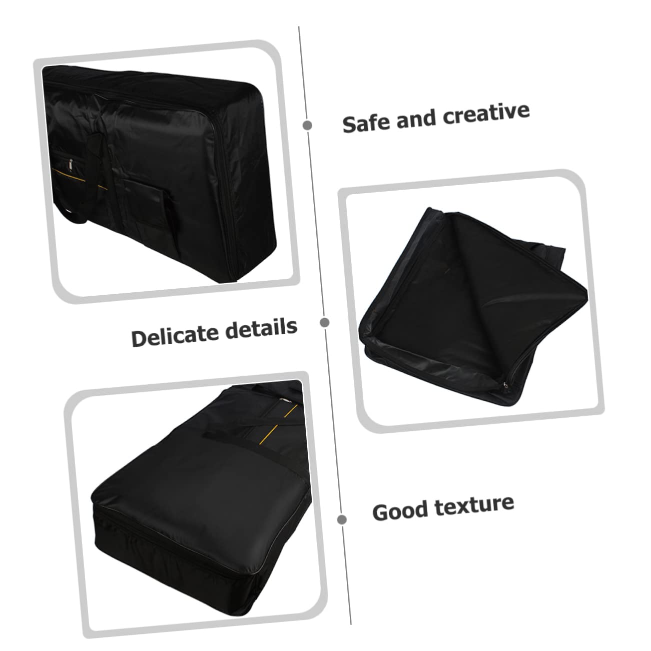 GALPADA Borsa alla Moda e Comoda da Portare a Mano come Zaino 61 Tasti Oxford Design per Tastiera Elettronica Nero