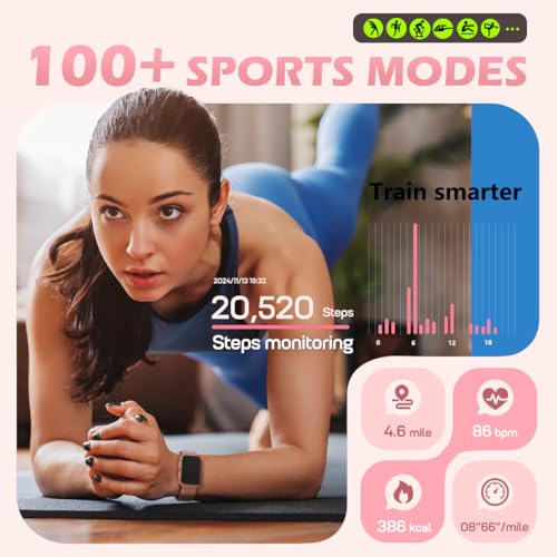 Image of MorePro Health Fitness Tracker for Women Men, 24 /7 Heart Rate Blood Pressure & Oxygen Monitoring, Sleep Tracker, 100+ Sport Modes Smart Watch, IP68 Waterproof, 2 Bands, Compatible Android iOS