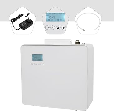 Large Smart Scent Diffuser, 12V 4000 m3 Ultra Quiet Fragrance Machine Cold Air Diffuser Scent Air Machine with LCD Display Essential Oil Diffuser Scent Machine for Living Room, Pet Clinic (12V 15W)