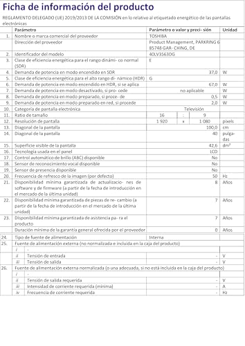 Smart Toshiba 40LV3563DG TV Full HD 40" HDR - photo 5