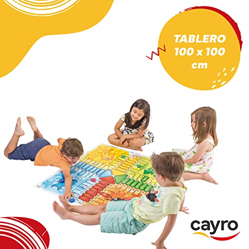 Miniatura 2 de Cayro - Parchís - + 5 Años - Modelo Gigante -Tablero 100 x 100 cm - Juego de Mesa - Niños y Adultos - para Jugar al Aire Libre - Ideal 2 a 4 Jugadores