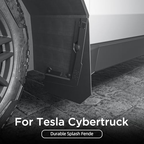 Image of 4PCS Wheels Mud Flaps Splash Guards for Tesla Cybertruck 2024 2025 2026 Front & Rear Set Wheel Fenders Truck Splash Guards for Cybertruck Accessories TPE OEM