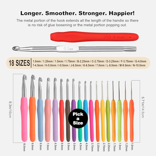 Image of 2Pcs 1.25mm Small Crochet Hooks, Ergonomic Small Lace Crochet Hook for Beginners, Crochet Needles for Crocheting, Smooth and Comfortable for Arthritis (1.25mm)