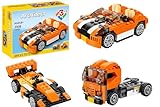 Umadiya® Architect Series 3 in 1 – Race Car Building Blocks Brick | Construction Learning Toy | Educational DIY Toys for Kids (119 Brick Pieces) (Model no: 3108)