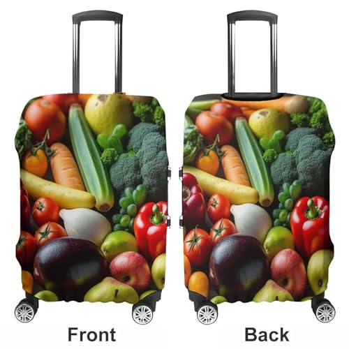 Luggage Cover Elastic Suitcase Cover Protector Washable Travel Baggage Covers Fresh Fruits And Vegetables Luggage Covers Carry On Luggage Protector Anti-scratch 19-32 Inch M3