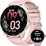 OUKITEL Reloj Inteligente Mujer Redondo, Impermeable IP68 para Android iOS