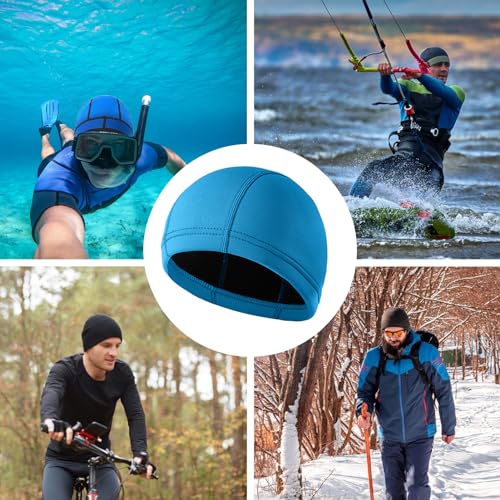 Image of DEHAI Neoprene Diving Hood Wetsuit Swimming Caps for Womens Mens Youth, 2mm 3mm Thermal Water Beanie Hat Keep Long Hair Dry for Curly Locs Braids