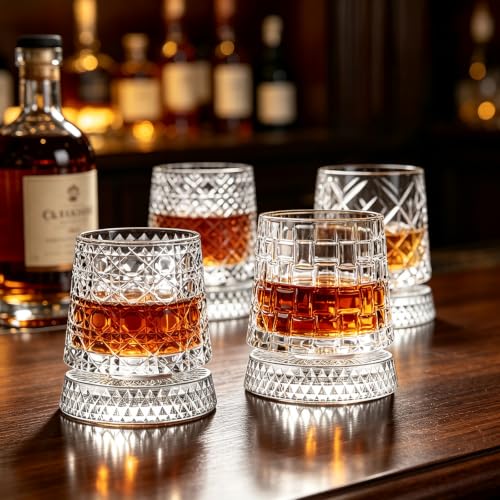 BOCT Spinning Whiskey Glasses Set of 4, 9.57 oz - image 1