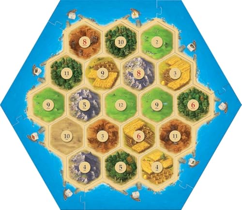 Image of Family Card & Board Game for Adults and Kids Ages 10+, Fun Strategy & Party Game for All Ages, Multi-Players, Perfect for Nights, Travel & Home Entertainment (Cattan Base Game)