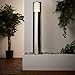 Produktbild Lightbox zeitlose Außen Pollerlampe für den Garten - moderne Outdoor Wegeleuchte mit 1 m Höhe - spritzwassergeschützt (IP44) - E27, max. 40 W - aus Edelstahl/Kunststoff - in EdelStahl