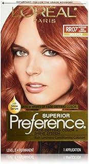 L'Oreal Paris Superior Preference Fade-Defying + Shine Permanent Hair Color, RR-07 Intense Red Copper, Pack of 1, Hair Dye