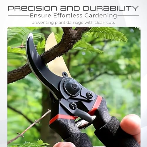 Image of Aditi Enterprise 8 Inch Gardening Scissors Plants Scissor | Garden Shear Tree Branch Pruner | Gardening Cutter Tool | Plant Cutter for Home Garden | Wood Branch Trimmer (pruners for gardening)