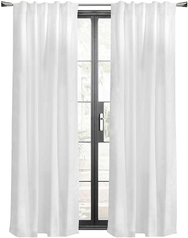ThermalogicWeathermate Topsions Room Darkening Daytime and Nighttime Privacy Curtain Panel Pair Each 40" x 84" White