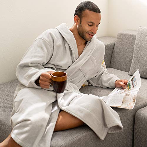 Alpine Swiss Pure Cotton Mens Terry Cloth Bathrobe Super Absorbent Spa Robe4