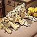 Nurnesy Adorable Cartoon Lion Tiger and Leopard Plush Toys Cheetah Plush Pillow,Cute Simulation Animal Plush Toys - Exquisitely Stuffed Doll for Children (Leopard-Small