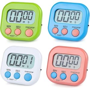 Magnetic Kitchen Timer Clock, Minute Cooking Timer,Digital Minute Countdown Timer,4 Color Magnetic Alarm Clock for Kitchen Cooking Classroom Gym Study Teeth Cleaning Kids Children (Blue)