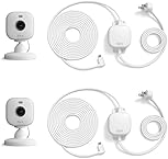 All-New Blink Mini 2 + Weather Resistant Adapters — Plug-in smart security camera, indoor/outdoor, HD night view in color, built-in spotlight, motion detection, Works with Alexa — 2 cameras (White)