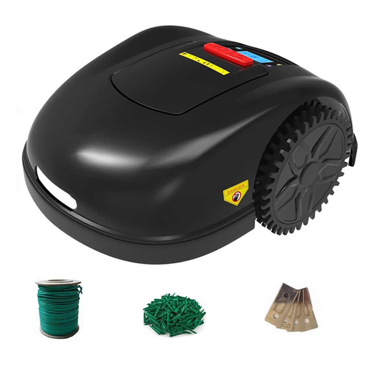 Robot cortacésped, Robot cortacésped con Carga automática para céspedes de hasta 3600 m², Ancho de Corte de 28 cm, 12 Opciones de Idioma, Control de Aplicaciones, protección contra Robo, protección