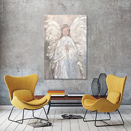 Aomaca Angel Painting On Canvas My Angel Poster Canvas Poster Bedroom Decor Office Room Decor Gift 24X36Inch(60X90Cm) Frame-Style #TOP2