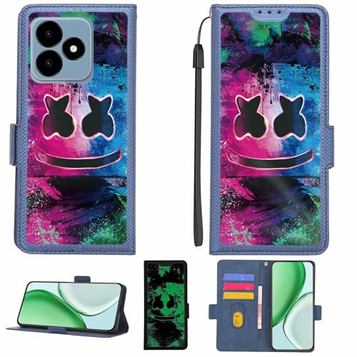 Aroepurt Case Compatible for Sparx Neo 9i Phone Case Flip Cover [with Tempered Glass Screen Protector][RFID Blocking][Luminous Effect] LPT-BQ