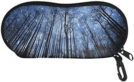 Pizding Glasses Case Sunglasses Case Organizer Soft Case Ultra Light Portable Ployester Zipper Eyeglass Case with Belt Clip Large Gift for Women Men Kids Boys Girls
