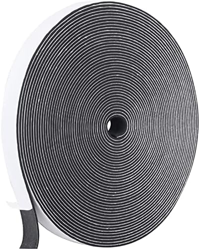 Amazon Brand - Eono Foam Seal Strip 12mm(W) x 6mm(T) Gasket Seal Foam TapeDoor Draught Excluder for Door Window Furniture, Door Draft Excluder with 2 PcsTotal 8M Long