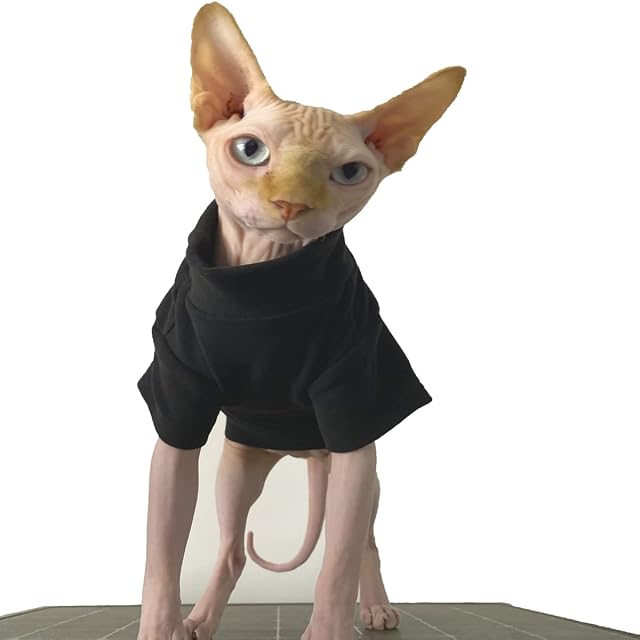 Foto 4 de 4 de DUOMASUMI Sphynx - Ropa para gatos de terciopelo catiónico, autocalentable, ropa interior térmica sin pelo…
