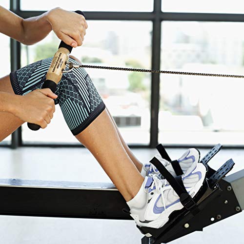 Image of JIUFENTIAN Copper Knee Braces for Knee Pain for Men and Women -Knee Sleeves Copper Knee Compression Sleeves for Knee Pain, Arthritis, Sports and Recovery Support (Copper-Blue, X-Large (Pack of 1))