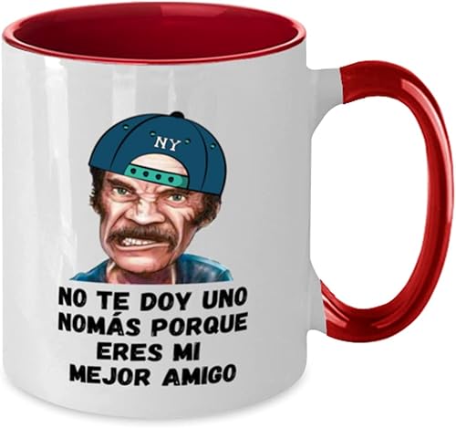 Miniatura 2 de Regalo para mejor amigo taza de cafe 2 colores roja y blanco no te doy una nomas