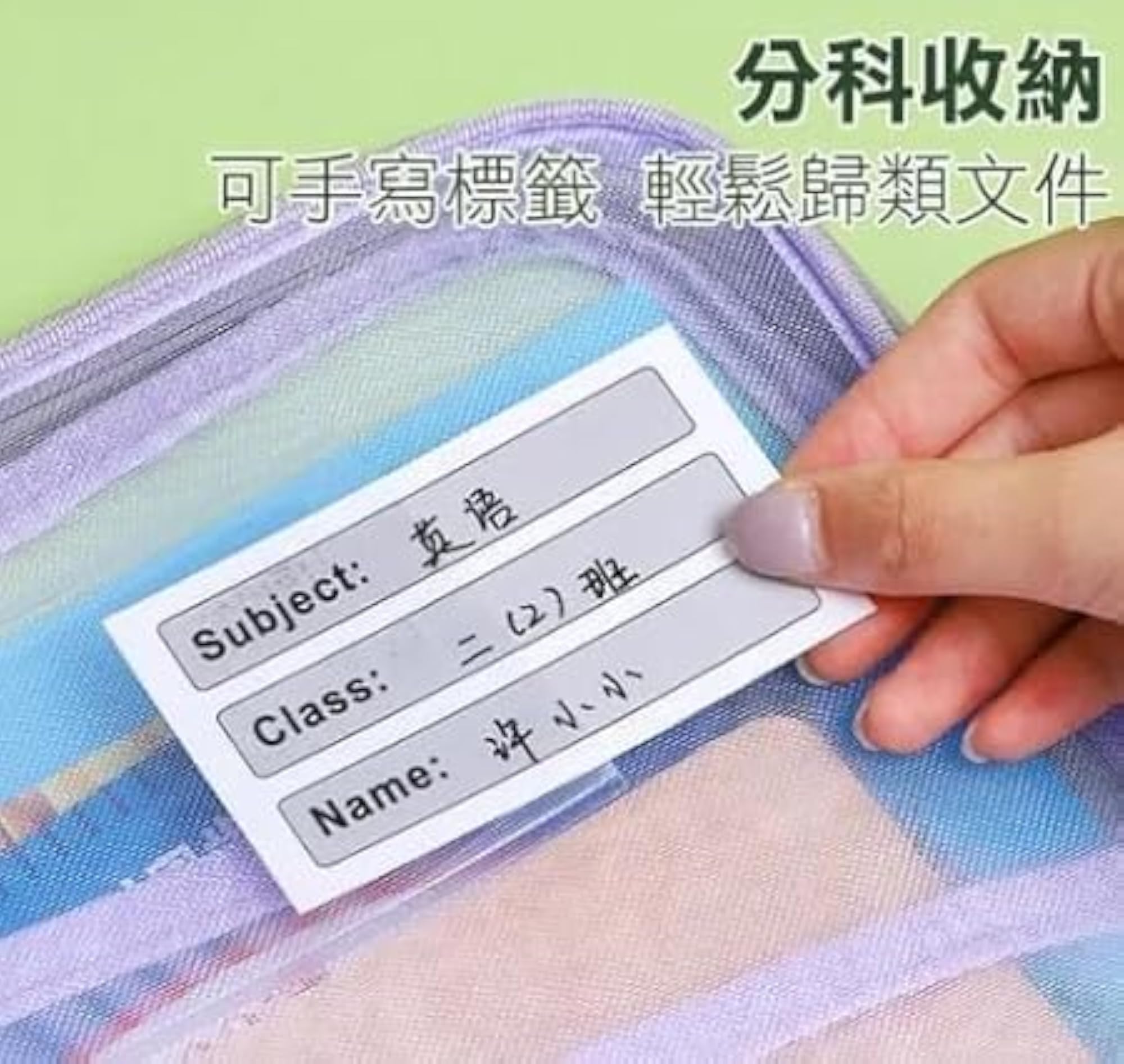 Set of 4 Clear Zipper Pouches with Handle
