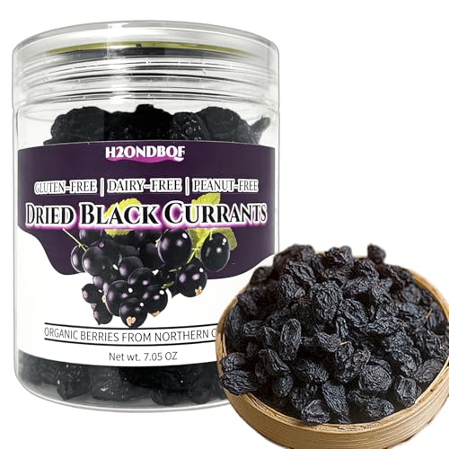 Unsweetened Dried Black Currants (200g / 7oz) - No Sugar Added, Resealable Bag | Wellness Snacks for Hiking & Lunchboxes | Baking, Trail Mix & Recipes | Dehydrated