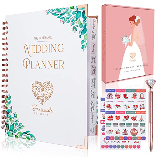 Wedding Planner Book And Organizer For The Bride Engagement Gifts For Couples Ultimate Wedding Gifts Planner Binder With Pen And Gift Box, Bridal Shower Gifts Wedding Planning Book #TOP3