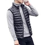 NTWHTB Men's Lightweight Packable Down Jacket Winter Puffer Coat Outdoors (Vest/ Hooded/Stand Collar