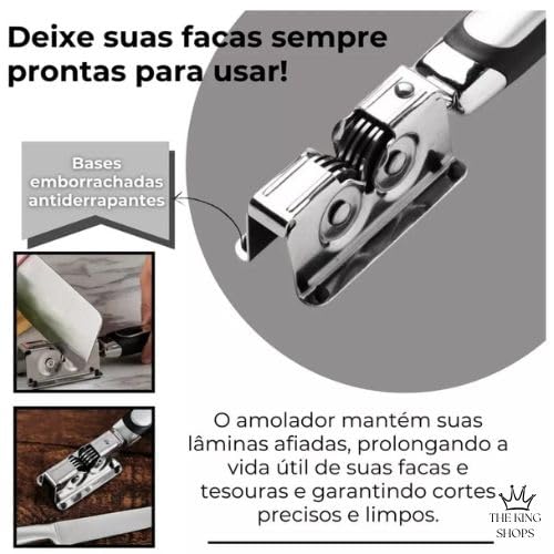 Amolador Afiador De Facas Tesouras Aço Inox Profissional