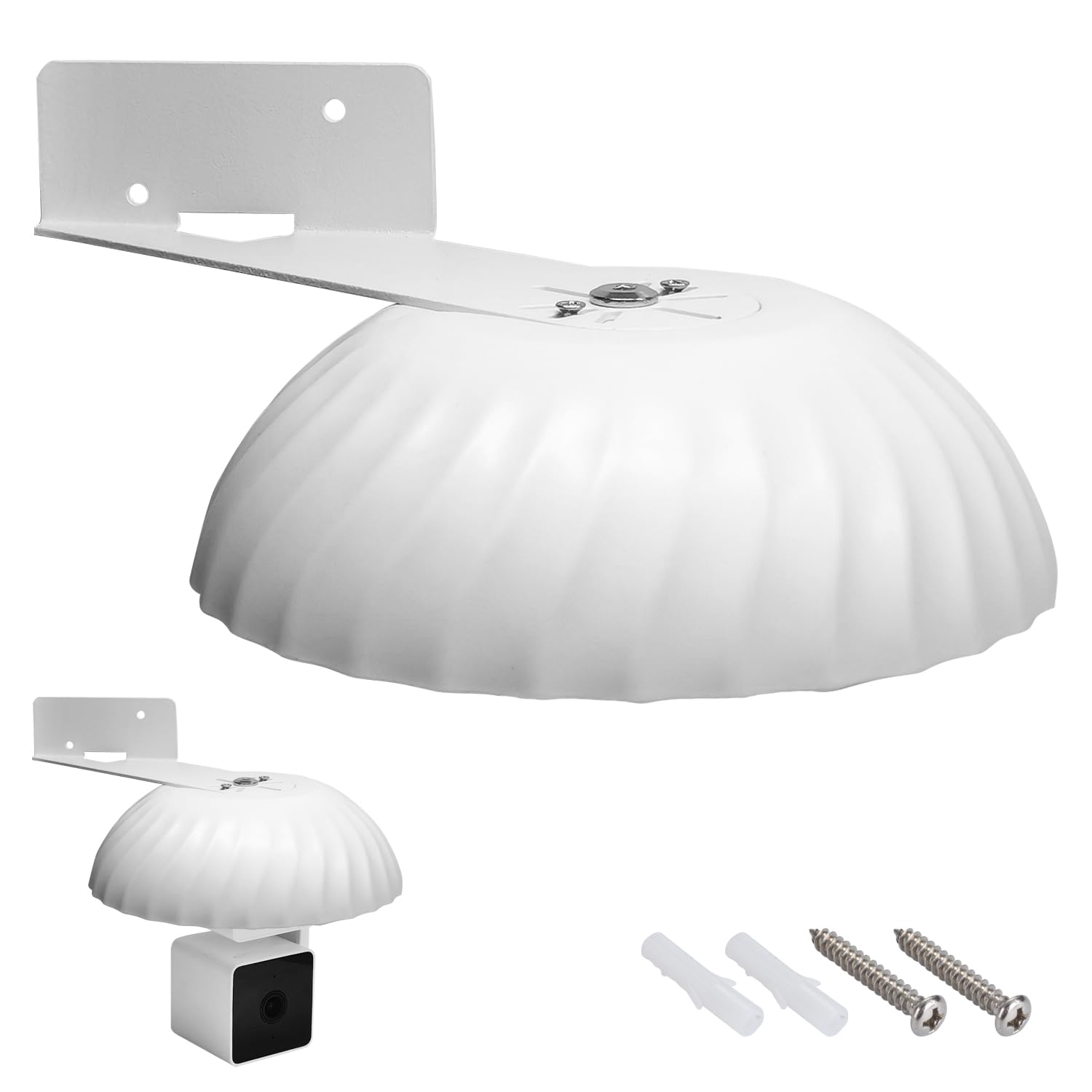 Copertura Telecamera Esterna, ABS in Plastica, Accessorio per Fotocamera, Protegge la Fotocamera da Polvere e Raggi UV, Adatto per Uso Interno ed Esterno (Bianco)