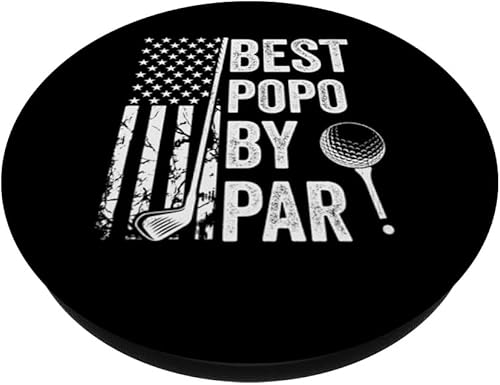 Miniatura 2 de Best Popo By Par USA Flag Golf Father's Day Golfing Dad PopSockets Standard PopGrip