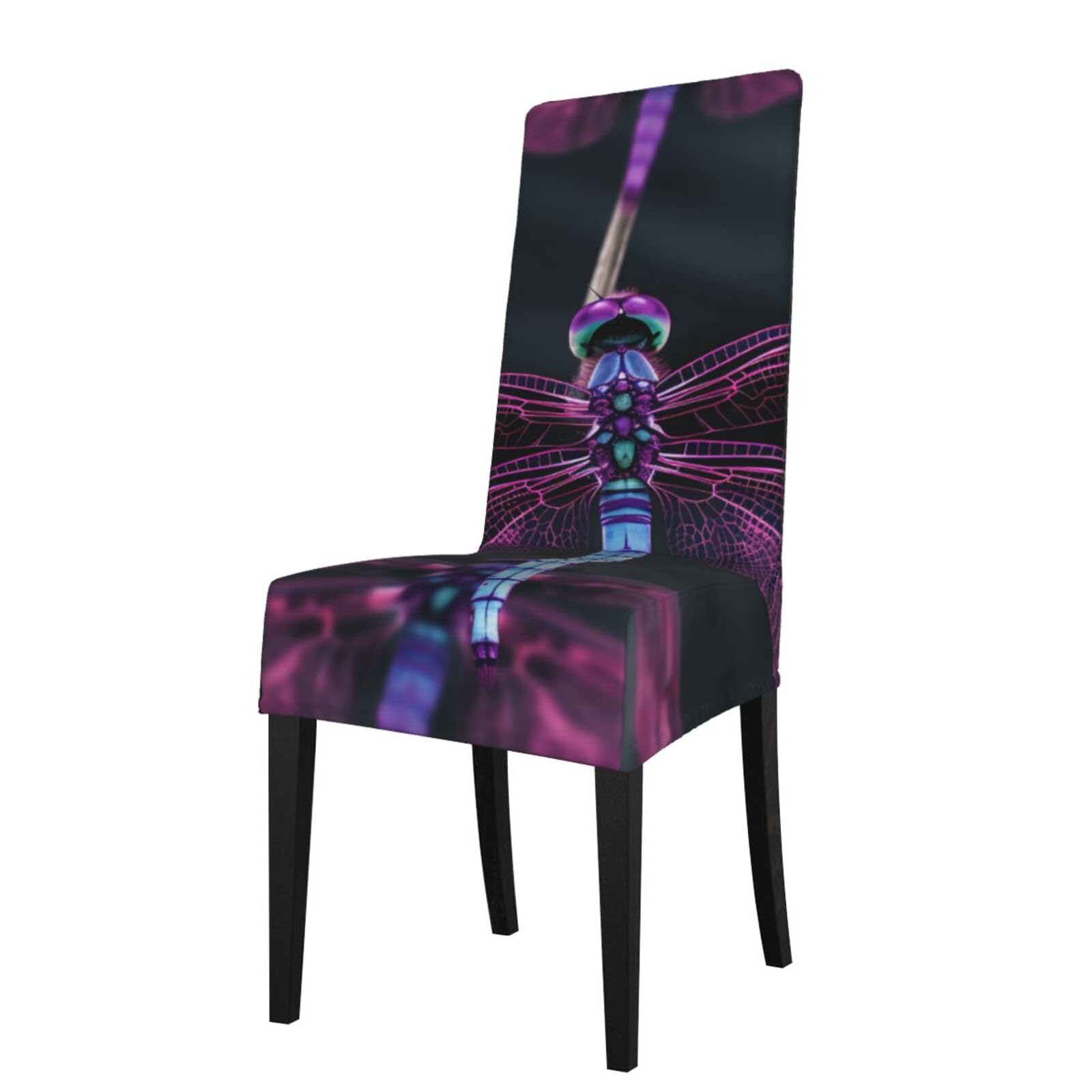 WPKJU Dragonfly Print Dining Chair Covers Removable Chair Seat Covers Decorative for Kitchen & Bar Stools