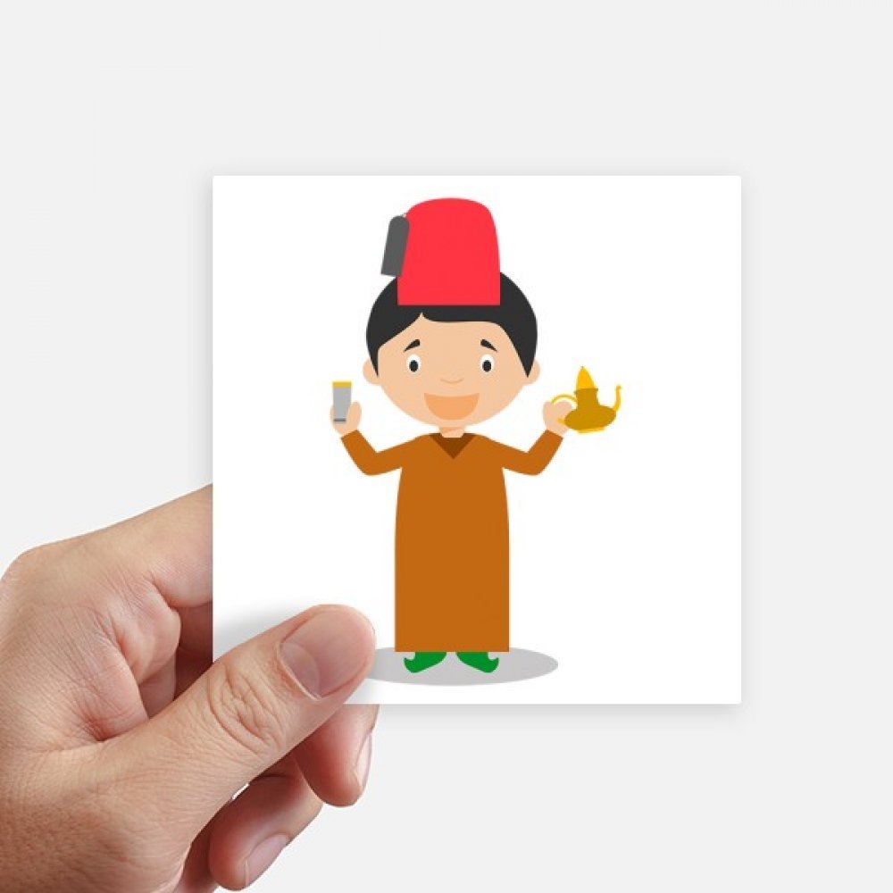 Decal 8Pcs Maroc de 10cm avec motif cartoon multicolore pour mur