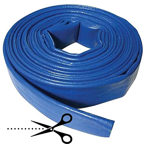 Suinga - Manguera De Descarga Plana 32Mm, Al Corte Por Metro, Poliester Pvc Azul Goma Layflat De Incendios, Construcción Y Piscinas