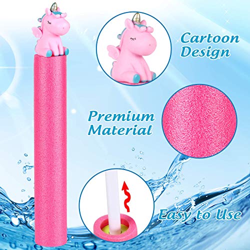 4 PACK Water Blaster Squirt Soaker Gun Water Shooter Pool Foam Noodles Pump Outdoor Water Toy with Animals Handle Summer Swimming Pool Toys Beach Sand Water Fight Game for Kids Boys Girls Adults